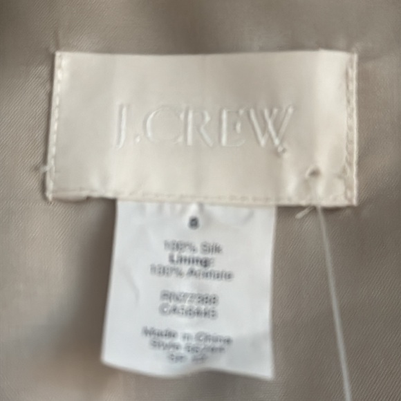 J. Crew Gold Sheath Mini Dress Plunge Neckline Ruffles Size 8 Silk Party Wedding - Picture 5 of 8